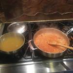 Tomato Risotto takes time to make, but the preparation can be therapeutic, as seen here in Teri Robls kitchen in this photo taken on Sept. 17, 2019, in Homer, Alaska. (Photo by Teri Robl)