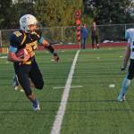 Homers Antonin Murachev runs the ball up the field against Valdez on Friday, Sept. 13.
