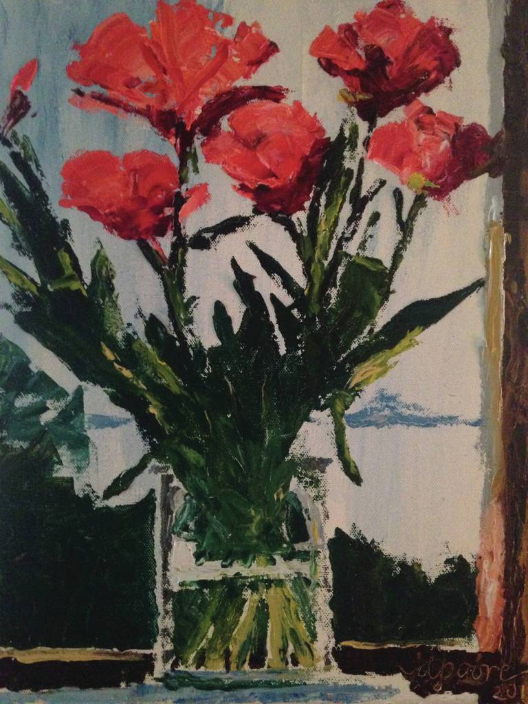 One of Debi Poores paintings in her show opening at the Homer Council on the Arts on Friday, Oct. 4, 2019, in Homer, Alaska. (Photo provided)