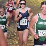 Soldotnas Ellie Burns tackles a hill at the Div. I girls state cross-country championships Saturday, Oct. 5, 2019, on the Bartlett High trails in Anchorage, Alaska. (Photo by Joey Klecka/Peninsula Clarion)