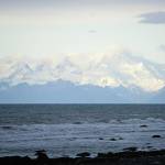 Storm clouds swirl around Mount Iliamna on Saturday, Oct. 5, 2019, as seen from the Diamond Creek beach near Homer, Alaska. (Photo by Michael Armstrong/Homer News)