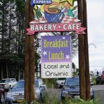 The sign at the Fresh Sourdough Express Bakery and Cafe last month on Sept. 18, 2019, before it closed at the end of September in Homer, Alaska. (Photo by Michael Armstrong/Homer News)
