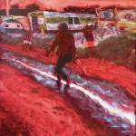 David Sorensens painting of a landscape is one of the paintings from a student art show opening on Friday, Nov. 1, 2019, at the Kachemak Bay Campus in Homer, Alaska. (Photo provided, Asia Freeman)