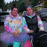 Kristi and Kylie Cortez were part of a group of Halloween trick-or-treaters walking down Bayview Avenue, on Oct. 31, 2019, in Homer, Alaska. Bayview Avenue and Mountainview Avenue were one-way for the night to minimize traffic. (Photo by Michael Armstrong/Homer News)