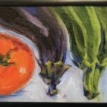 Diane Spence-Chormans Trolling Mozzarella is one of the pieces in the 5x7 show at the Homer Council on the Arts that opened on Nov. 1, 2019, in Homer, Alaska. (Photo by Michael Armstrong/Homer News)                                Diane Spence-Chormans Trolling Mozzarella is one of the pieces in the 5x7 show at the Homer Council on the Arts that opened on Nov. 1, 2019, in Homer, Alaska. (Photo by Michael Armstrong/Homer News)