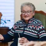 Katie Hursh speaks about being a resident at the Juneau Pioneer Home on Thursday, Nov. 14, 2019. She and her husband have lived in the home for four years. (Michael Penn | Juneau Empire)