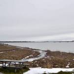The Kenai River sits high next to the Kenai Flats, which was blanketed with snow last week, on Monday, Dec.9, 2019, in Kenai, Alaska. (Photo by Victoria Petersen/Peninsula Clarion)