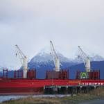 The Iberian Bulker is moored at the Deep Water Dock on Tuesday, Dec. 17, 2019, in Homer, Alaska, while being loaded with 22,000 metric tons of sulfur to be shipped to China. (Photo by Michael Armstrong/Homer News)
