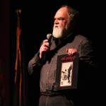 Homer Mayor Ken Castner speaks about Gary Thomas, a Homer man killed last week in a water heater explosion, during a memorial for him Sunday, Jan. 19, 2020 at Homer Mariner Theatre at Homer High School in Homer, Alaska. (Photo by Megan Pacer/Homer News)