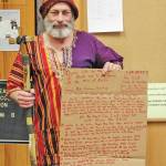 photo by Michael S. Lockett | 
Juneau Empire                                 David A. Powell, 54, appears in Juneau court Monday after being charged with property damage for nailing a sign to the door of the governors mansion on Dr. Martin Luther King Day as a form of protest.