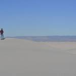 Nate on the dunes at White Sands National Monument in New, Mexico. (Photo by Victoria Petersen/Peninsula Clarion)