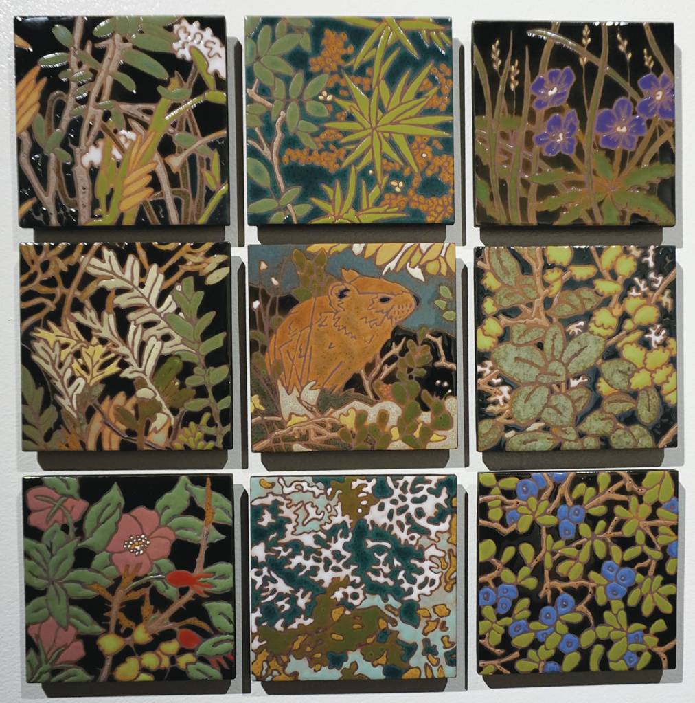 Nancy Hausle-Johnsons Tundra Network was created in response to composer Christina Rusnaks Tundra Tapestry. Her work is part of Denali Artists Respond to Music Inspired by Wilderness, a collaboration between artists and composers showing Feb. 7-May. 25, 2020, at the Pratt Museum in Homer, Alaska. (Photo by Michael Armstrong/Homer News)