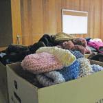 Winter clothing waits to be taken by those experiencing homelessness during Homers first time participating in Project Homeless Connect on Jan. 29, 2020 at Homer United Methodist Church in Homer, Alaska. (Photo by Megan Pacer/Homer News)