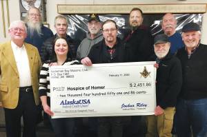 Masonic Club raises funds for hospice