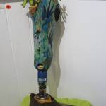 Michael Gavillots decorated prosthetic leg, as seen at First Friday on March 6, 2020, at the Disability Art Show at the Homer Council on the Arts in Homer, Alaska. (Photo by Michael Armstrong/Homer News)