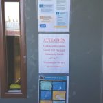 Jeff Helminiak / Peninsula Clarion                                Signs at the Kenai Recreation Center announce the closure of the building. Public buildings are being closed to slow the spread of the new coronavirus.