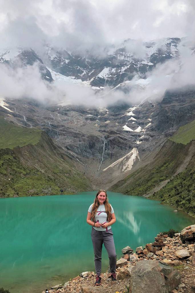 Brenna McCarron, a Homer High School graduate stuck in Peru after the country closed its borders to stem the spread of the novel coronavirus, visits Humantay Lake in Peru. She is one of about 19 Alaskans stranded in the country. (Photo courtesy Brenna McCarron)