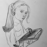 Daisy Walkers Self Portrait is part of the art in the Homer Council on the Arts Jubilee student art show, opening online through HCOAs website on April 3, 2020, in Homer, Alaska. (Photo courtesy Homer Council on the Arts)