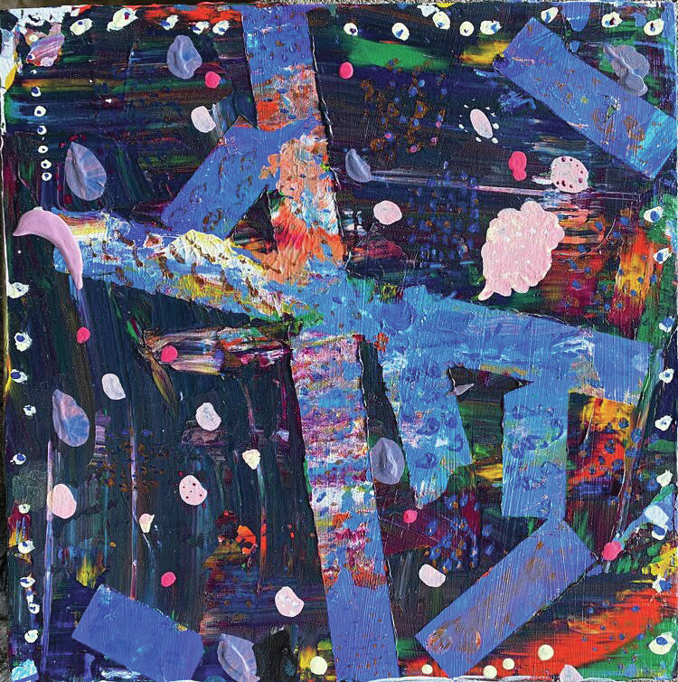 Aili Jensens Layers in the Universe is part of the art in the Homer Council on the Arts Jubilee student art show, opening online through HCOAs website on April 3, 2020, in Homer, Alaska. (Photo courtesy Homer Council on the Arts)