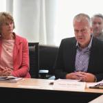 Sen. Lisa Murkowski, and Sen. Dan Sullivan chair a roundtable meeting on the Alaska-British Columbia Transboundary mining at the Federal Building in Juneau on Monday, Aug. 5, 2019. (Michael Penn | Juneau Empire)