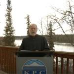 A screenshot of Kenai Peninsula College Director Gary Turner offering initial remarks during the schools 50th annual commencement ceremony for the 2020 graduating class, which was done virtually due to the COVID-19 pandemic, May 7, 2020, near Soldotna, Alaska.