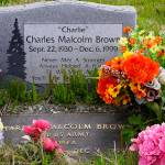 Korean War veteran Charles Charlie Browns grave is one of many veterans who are buried in the Hickerson Memorial Cemetery on Diamond Ridge near Homer, Alaska. Memorial Day observances were held at the cemetery on Monday, May 25, 2020. (Photo by Michael Armstrong/Homer News)