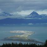 The Homer Spit glows in evening light on May 23, 2020, in Homer, Alaska. (Photo by Michael Armstrong/Homer News0
