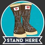 This floor decal released by the state encourages social distancing at businesses. (Courtesy Image | Alaska Department of Health and Social Services)