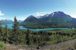 The view from Slaughter Gulch trail on June 20, 2020 in Cooper Landing, Alaska. (Photo by Brian Mazurek/Peninsula Clarion)