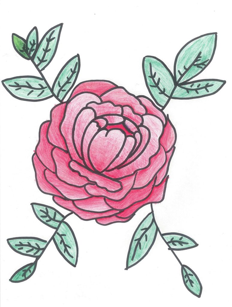 Morgan Harness winning poster in the grades 3-4 category for the Homer Council on the Arts Homer, City of Peonies contest. (Photo courtesy Homer Council on the Arts)