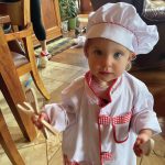 Teri Robls grandchild Ryan stands ready to assist on Saturday, July 11, 2020, in Robls Homer, Alaska, kitchen. (Photo by Teri Robl)