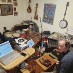 Sound engineer Scott Bartlett poses in his home recording studio in this undated photo taken in Homer, Alaska. (Photo courtesy of Jennifer Norton)