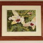 Jan Peytons Orchid is one of the works of art shown at Grace Ridge Brewery for its October 2020 show benefiting South Peninsula Haven House in Homer, Alaska. (Photo courtesy of South Peninsula Haven House)