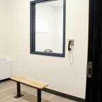 The visitation room in the new Homer Police Station, seen here Thursday, Sept. 24, 2020 in Homer, Alaska, is completely separate from the administrative side of the building. In the old police station, prisoners had to be taken into the administrative space to meet with visitors. (Photo by Megan Pacer/Homer News)