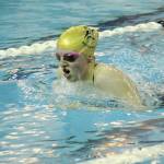 Sewards Lydia Jacoby swims the breaststroke in the girls 200 yard individual medley race Friday, Oct. 2, 2020 during a dual meet at the Kate Kuhns Aquatic Center in Homer, Alaska. (Photo by Megan Pacer/Homer News)