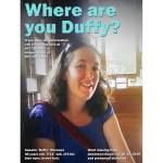 A new poster seeking information on the whereabouts of Anesha "Duffy" Murnane produced on Oct. 12, 2020, in Homer, Alaska, will go up at Two Sisters Bakery in Homer. (Photo courtesy Anesha Murnane family)