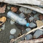 This Chinese water bottle is among items found on a CoastWalk done on Sunday, Oct. 4, 2020, on the Diamond Creek beach near Homer, Alaska. (Photo by Michael Armstrong/Homer News)