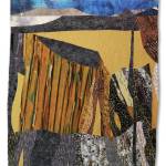 Nan Thompsons quilt, Copper River, one of the 45 art quilts featured in Shifting Tides: Cloth in Convergence, on exhibit from Oct. 9 to Nov. 28, 2020, at the Pratt Museum in Homer, Alaska. (Photo by K.P. Schaefermeyer)