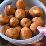 Balls of snickerdoodle dough kept in the freezer is a gift to Future You, photographed on Saturday, Oct. 10, 2020, in Anchorage, Alaska. (Photo by Victoria Petersen/Peninsula Clarion)
