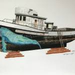 Jay Wrights Whale is part of his exhibit opening Friday, Nov. 6, 2020, at Grace Ridge Brewery in Homer, Alaska. (Photo courtesy of Grace Ridge Brewery)