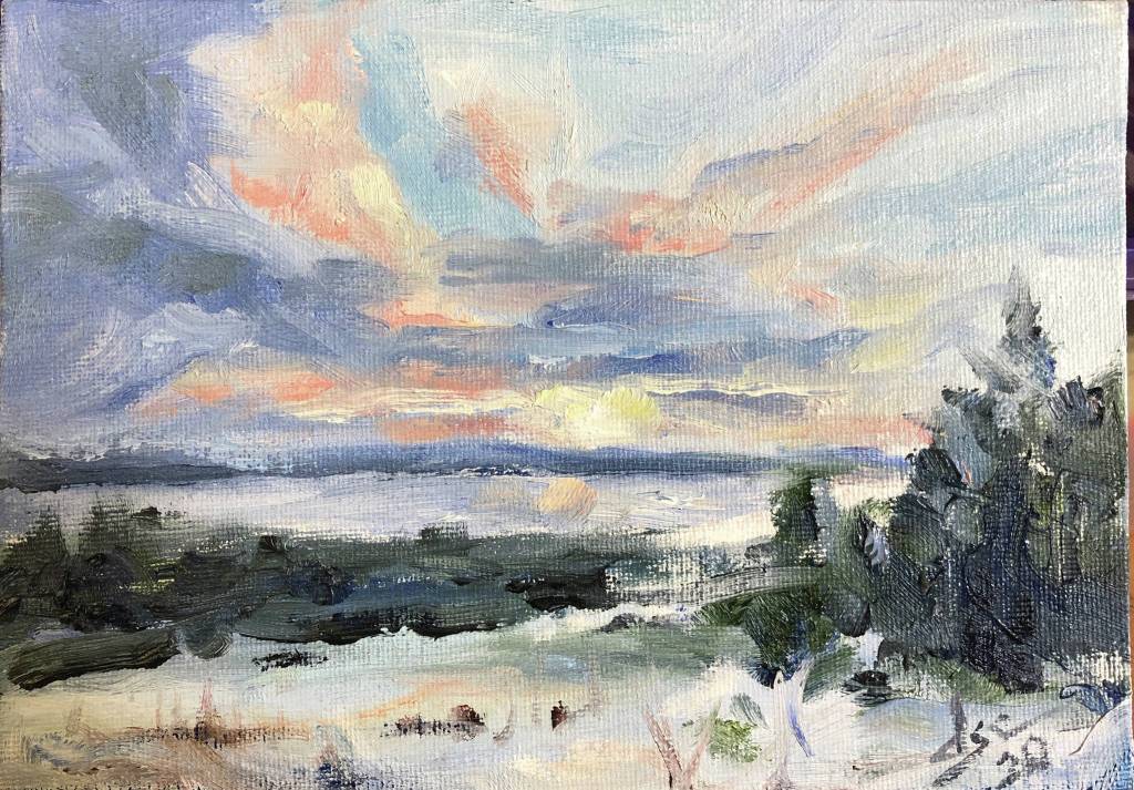 Diane Spence-Chormans Morning Light is part of the 5x7 show opening Friday, Nov. 6, 2020, at the Homer Council on the Arts in Homer, Alaska. (Photo courtesy of Homer Council on the Arts)