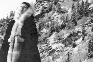 Anne Nixon in an outfit she made for a fashion show.