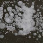 Bubbles from methane gas have frozen in Beluga Lake, creating abstract shapes as seen here on Thursday, Nov. 5, 2020, in Homer, Alaska. (Photo by Michael Armstrong/Homer News)