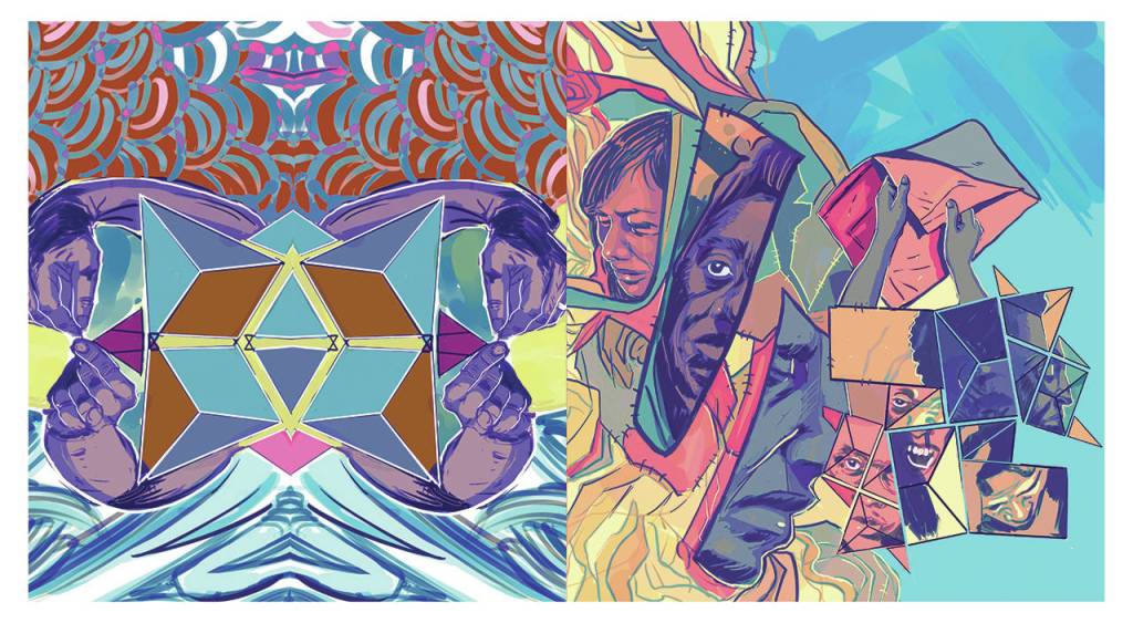 An illustration by David Brame for Sanford Biggers: CODESWITCH,created in collaboration with John Jennings. (Photo courtesy of David Brame)