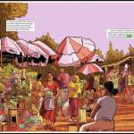 A page from David Brames After the Rain, adapted from Nnedi Okorafors short story On the Road. (Photo courtesy David Brame)