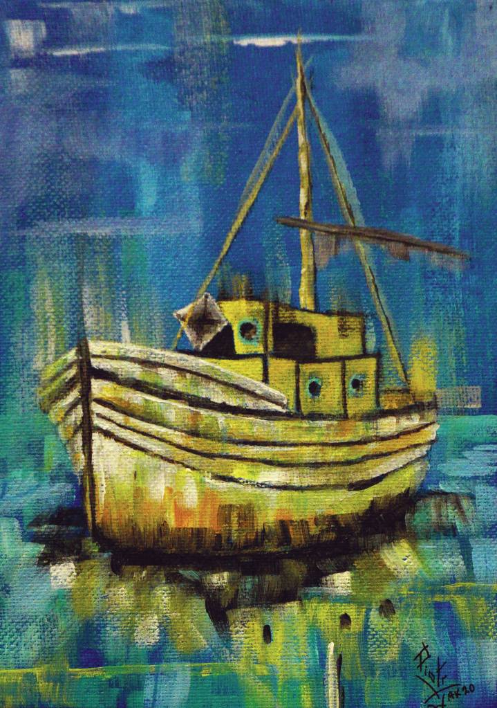 J. Piotreck Pawlikowskis Adrift in the Fun with 5x7 show at the Homer Council on the Arts, on display through Dec. 17, 2020, at the gallery in Homer, Alaska. (Photo by Michael Armstrong/Homer News)