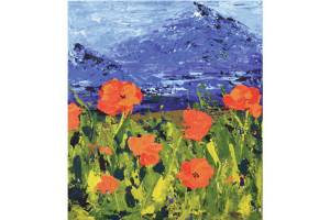 Tracy Hansen's painting is part of an exhibit of her palette-knife works showing at the Ptarmigan Arts Back Room Gallery from Friday, Nov. 27 to Tuesday, Dec. 1, 2020, at the gallery in Homer, Alaska. (Photo courtesy Ptarmigan Arts)