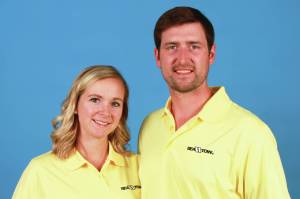 Trey Hill, right, and Alyssa Hill, left, of Homer SeaTow pose in an undated photo. (Photo courtesy of Homer SeaTow)