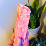 Raspberry syrup gives these cookies a pink marbling effect, on Dec. 15, 2020, in Anchorage, Alaska. (Photo by Victoria Petersen/Peninsula Clarion)