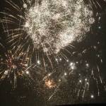 Fireworks explode in the sky above Mariner Park on Jan. 1, 2020 in Homer, Alaska. The fireworks show is crowdfunded and was delayed by one day this year due to a blizzard on New Years Eve. (Photo by Megan Pacer/Homer News)